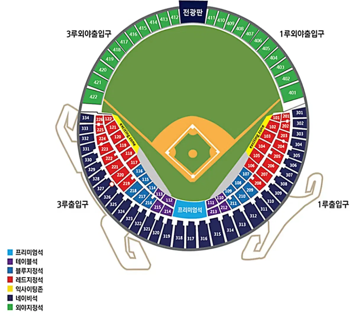 [판매완료] 와일드카드 1차전 두산 vs KT 1루 네이비 2연석 판매